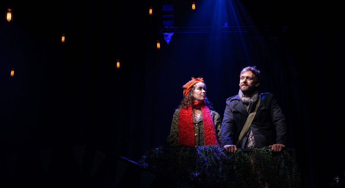 Emotional close-up moment between the two leads in Once, the Academy Award and Tony Award winning musical, Chapel off Chapel 2026.
